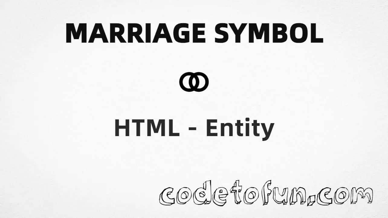 HTML entity for Marriage Symbol (U+26AD) — hex, decimal, and CSS tutorial