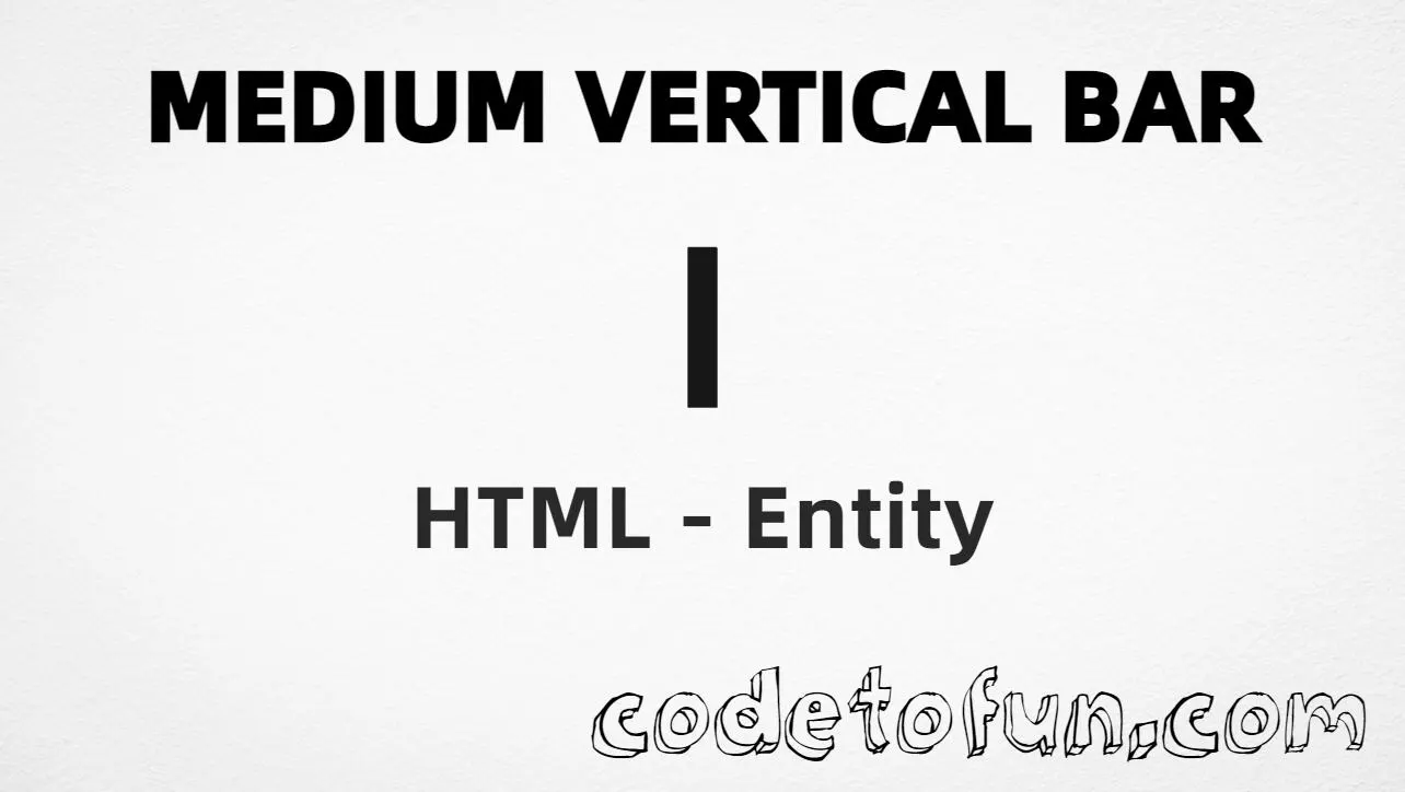 HTML entity for medium vertical bar (U+2759) — hex, decimal, and CSS tutorial