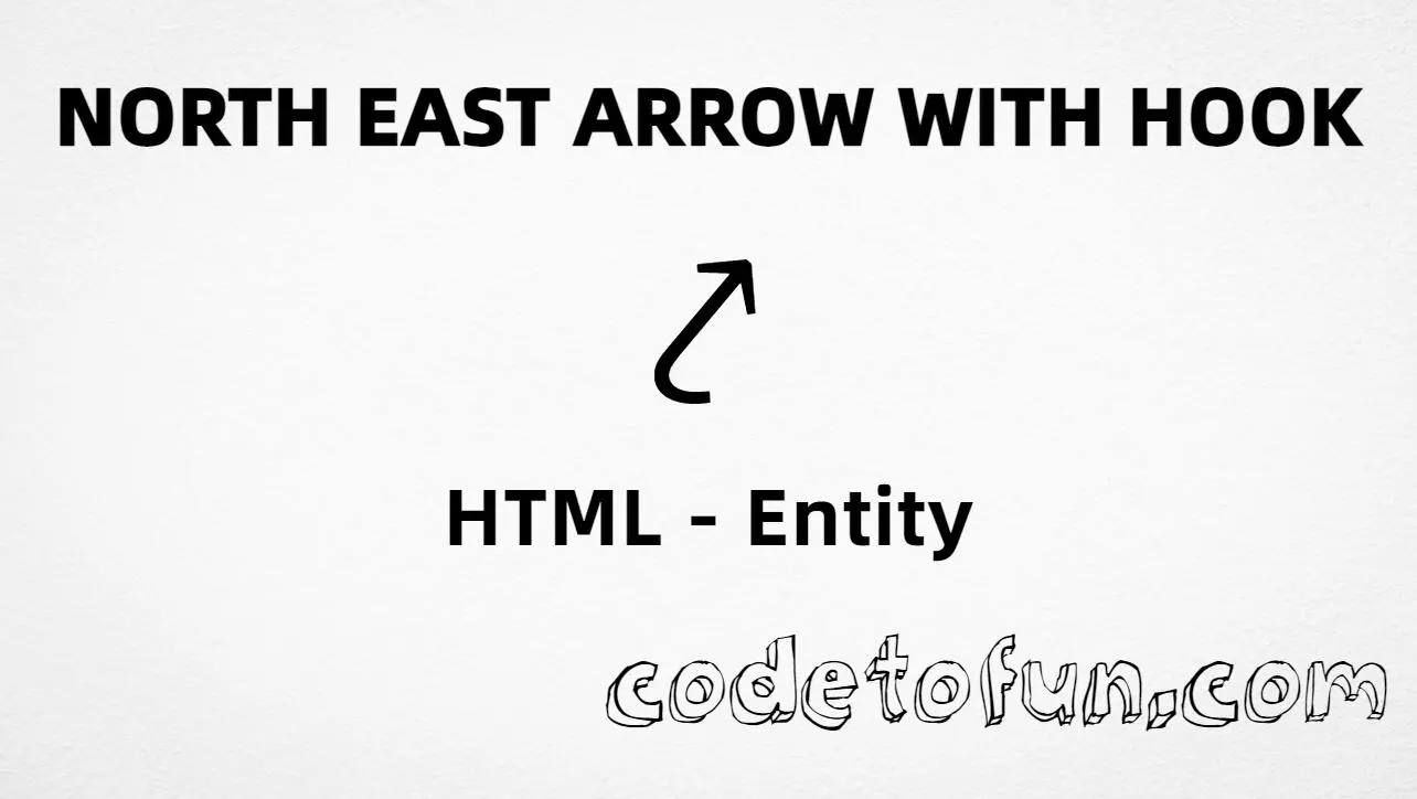 HTML entity for north east arrow hook (U+2924) — named nearhk, hex, decimal, and CSS tutorial