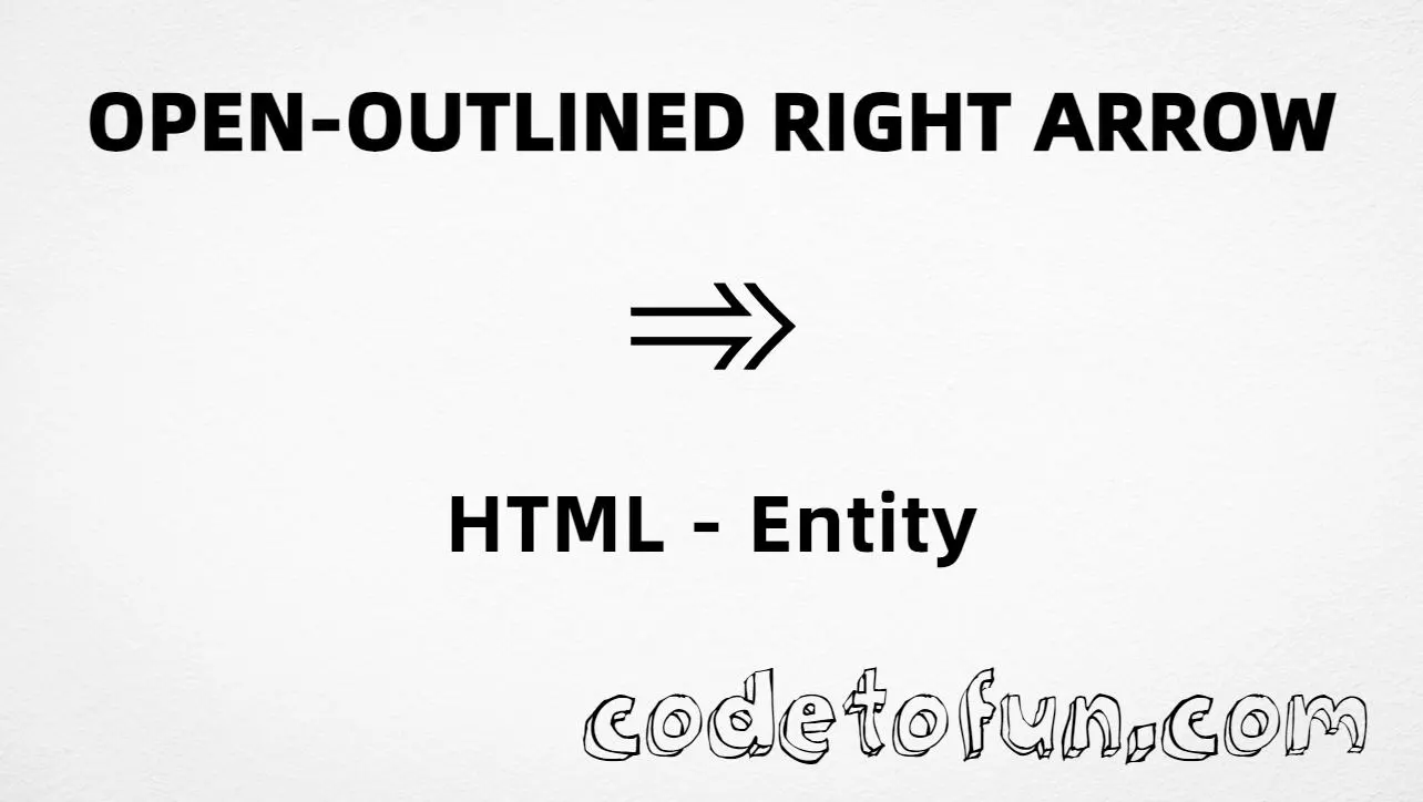 HTML entity for Open Outlined Right Arrow (U+27BE) — hex, decimal, and CSS tutorial