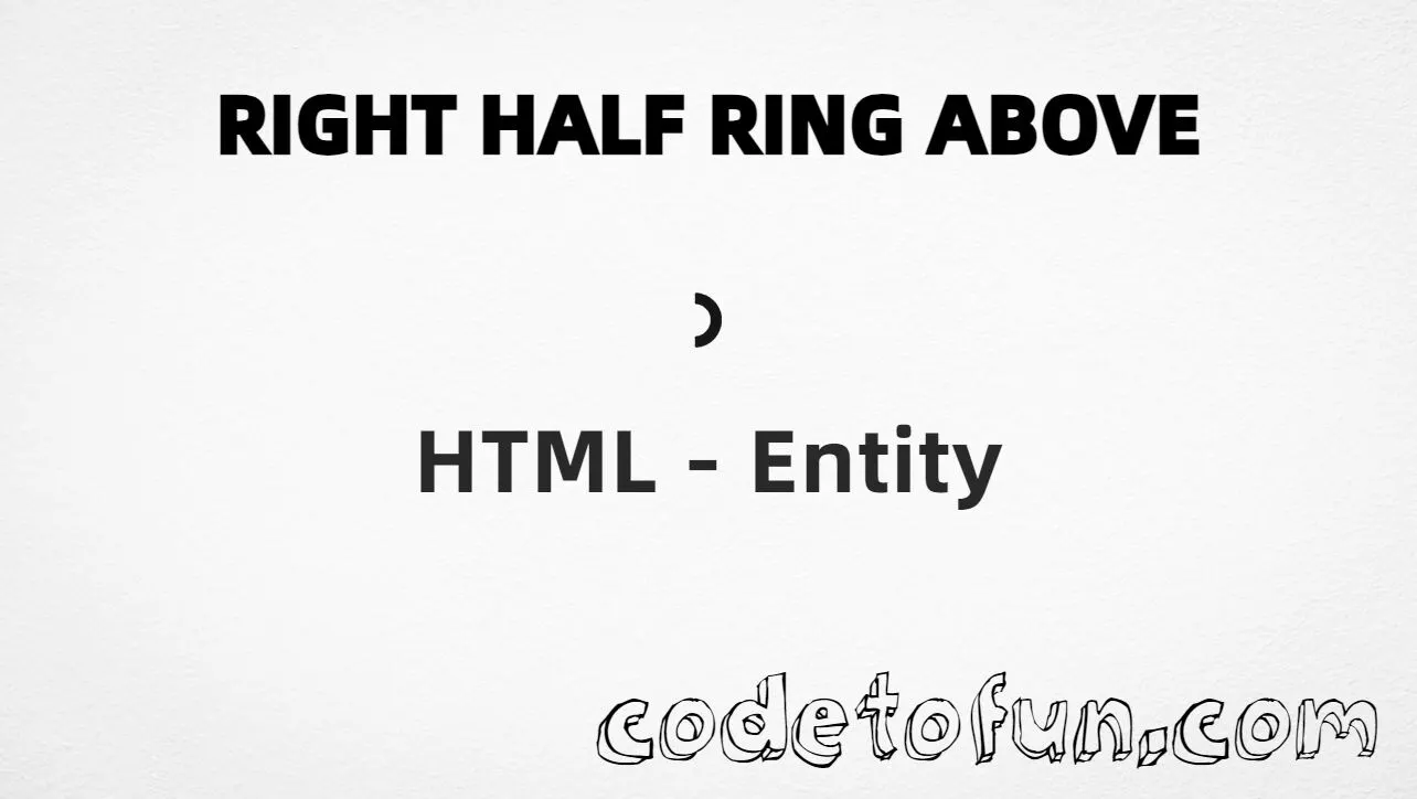 HTML entity for Right Half Ring Above combining mark (U+0357) — hex, decimal, and CSS tutorial