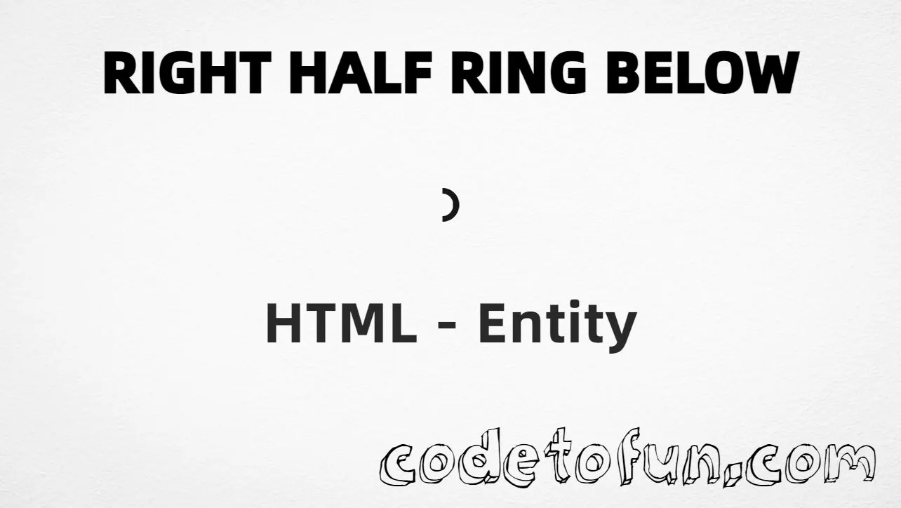 HTML entity for Right Half Ring Below combining mark (U+0339) — hex, decimal, and CSS tutorial