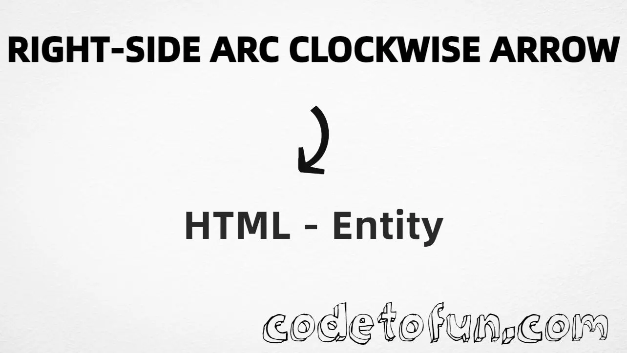 HTML entity for Right Side Arc Clockwise Arrow (U+2938) — named &cudarrl;, hex, decimal, and CSS tutorial