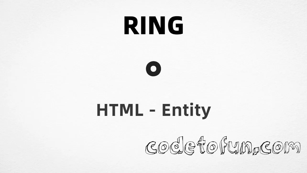 HTML entity for Ring symbol (U+2218) — named &compfn;, hex, decimal, and CSS tutorial