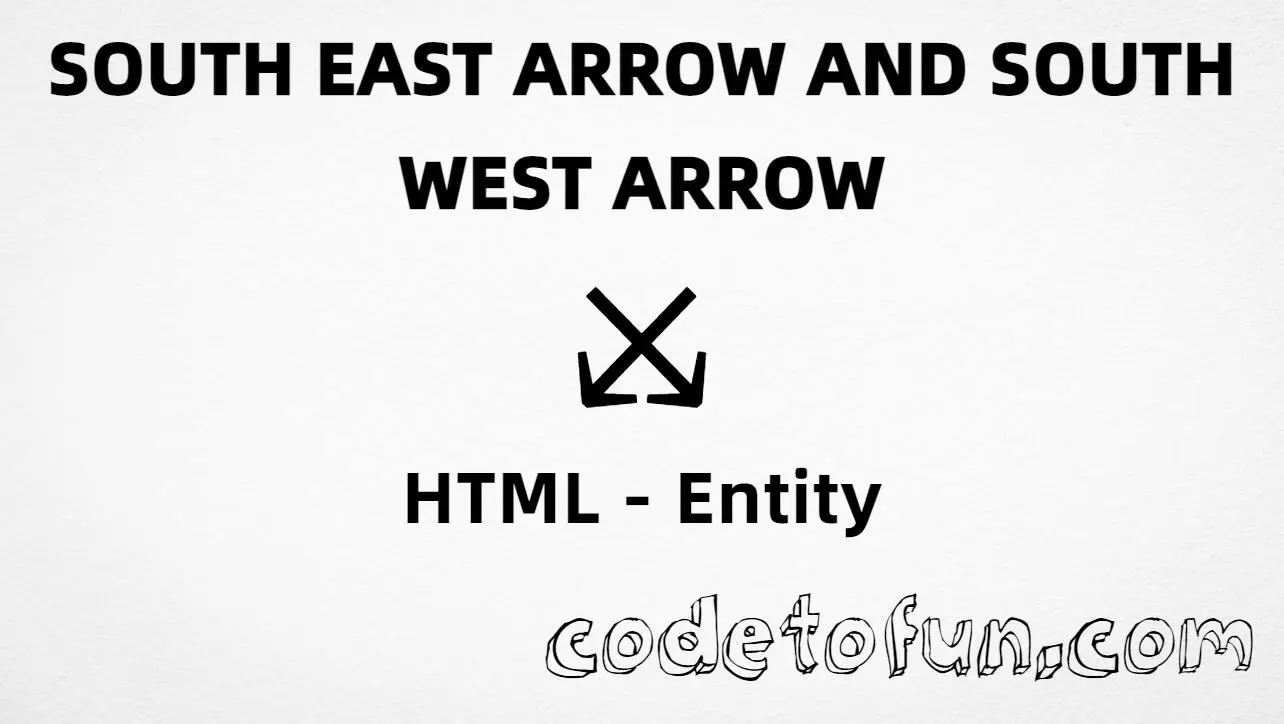 HTML entity for South East Arrow South West Arrow (U+2929) — hex, decimal, named entity, and CSS tutorial