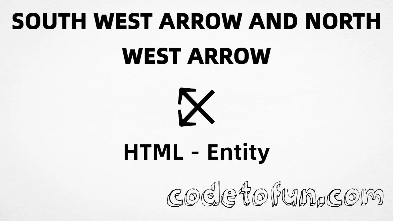 HTML entity for South West Arrow North West Arrow (U+292A) — hex, decimal, named entity, and CSS tutorial