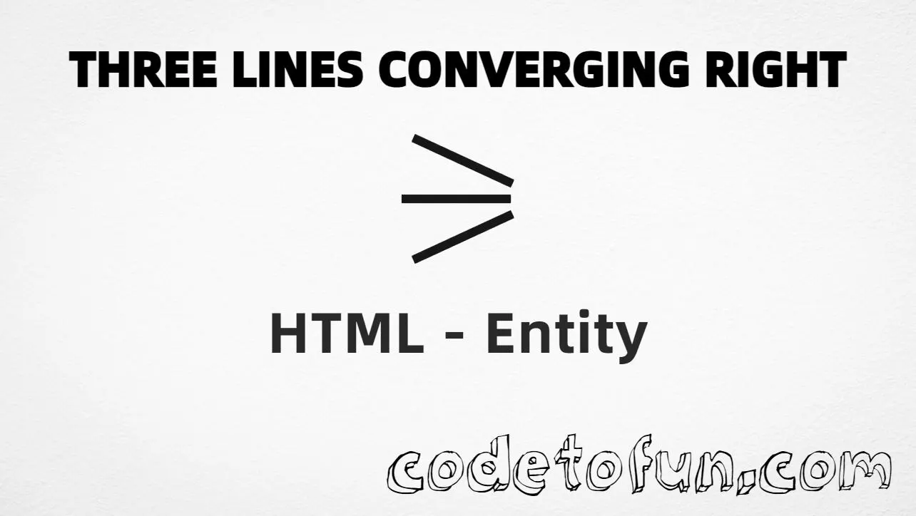 HTML entity for Three Lines Converging Right (U+269E) — hex, decimal, and CSS tutorial