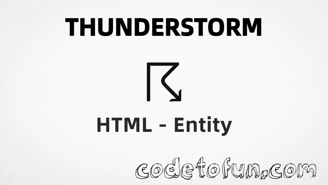 HTML entity for Thunderstorm (U+2608) — hex, decimal, and CSS tutorial