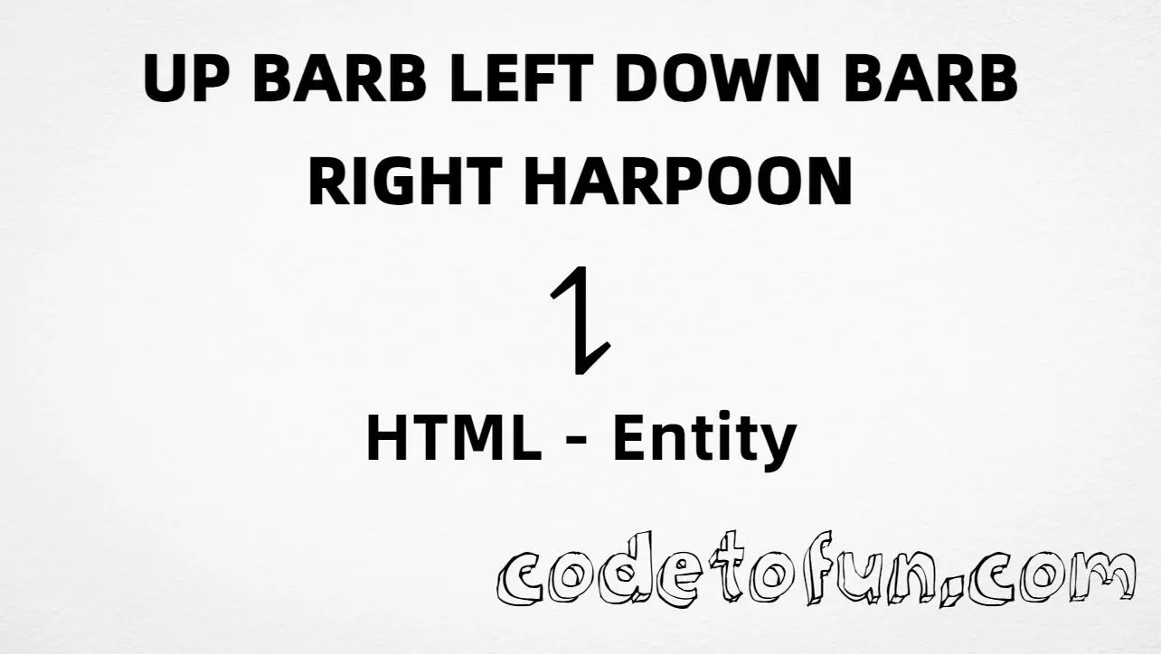 HTML entity for Up Barb Left Down Barb Right Harpoon (U+294D) — hex, decimal, and CSS tutorial
