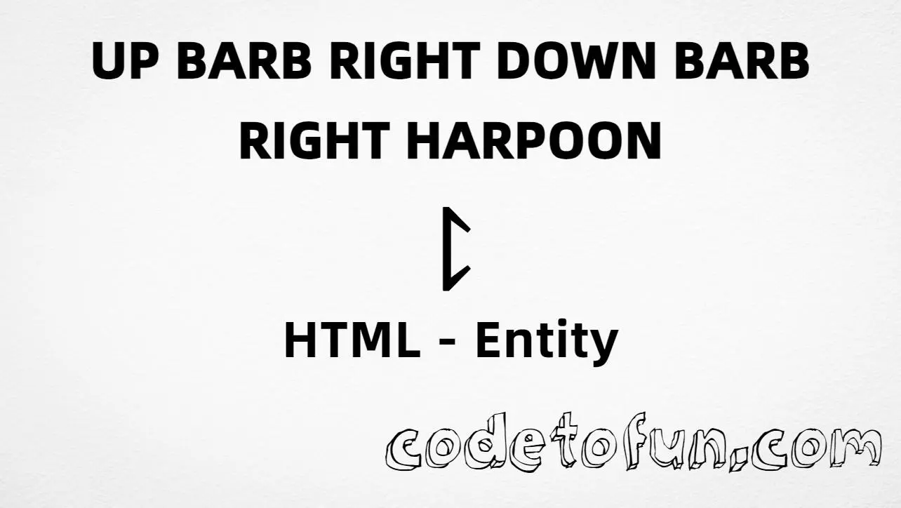 HTML entity for Up Barb Right Down Barb Right Harpoon (U+294F) — hex, decimal, and CSS tutorial