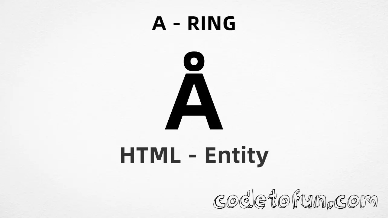 HTML Entity for Uppercase A Ring tutorial illustration