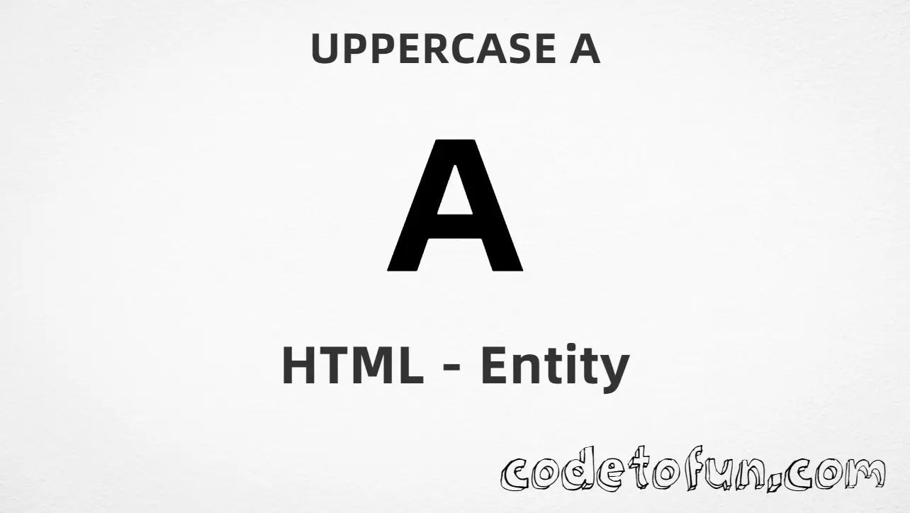 HTML Entity for Uppercase A tutorial illustration