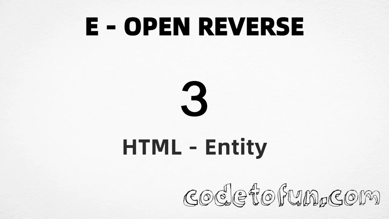 HTML Entity for Uppercase E Open Reverse tutorial illustration
