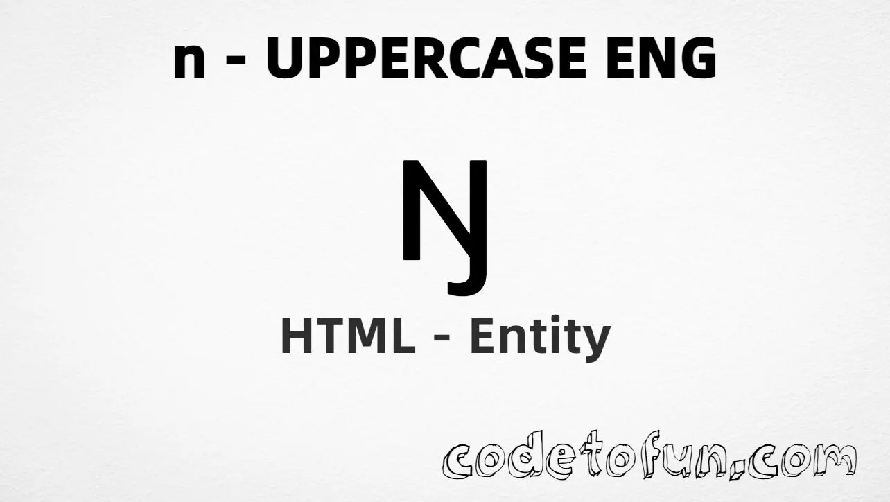 HTML Entity for Uppercase Eng tutorial illustration