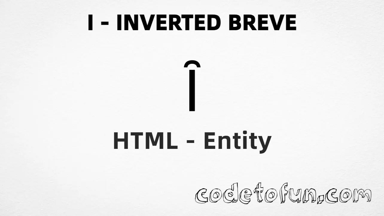 HTML Entity for Uppercase I Inverted Breve tutorial illustration