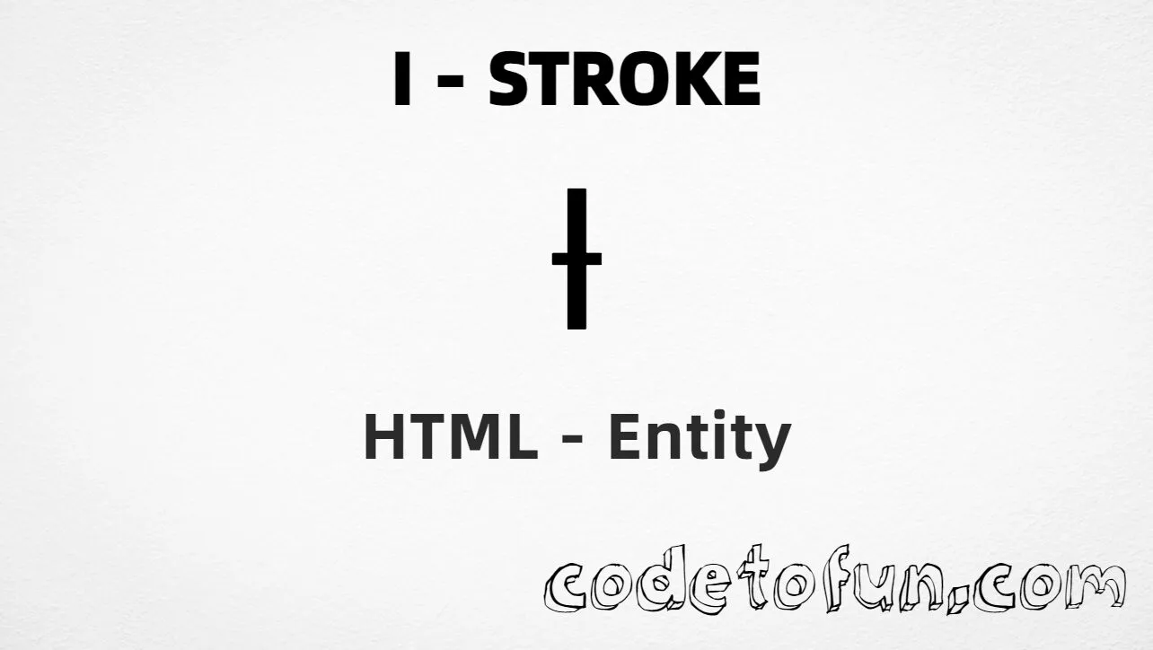 HTML Entity for Uppercase I Stroke tutorial illustration