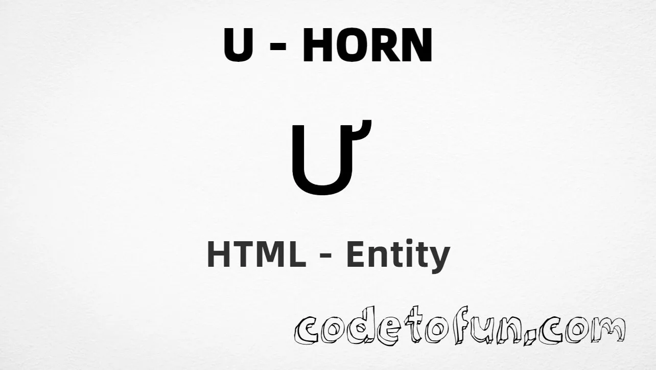 HTML Entity for Uppercase U Horn tutorial illustration