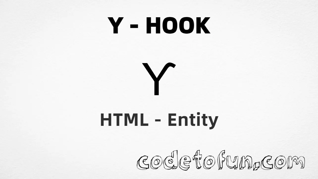 HTML Entity for Uppercase Y Hook tutorial illustration