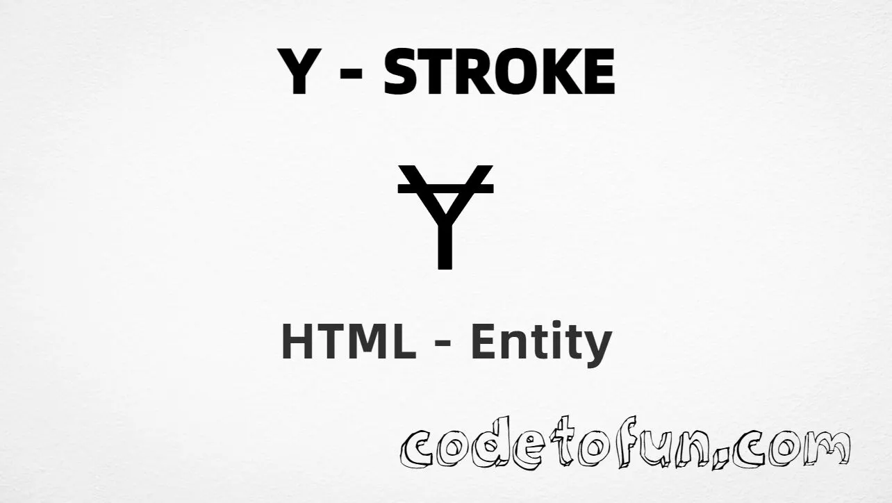 HTML Entity for Uppercase Y Stroke tutorial illustration