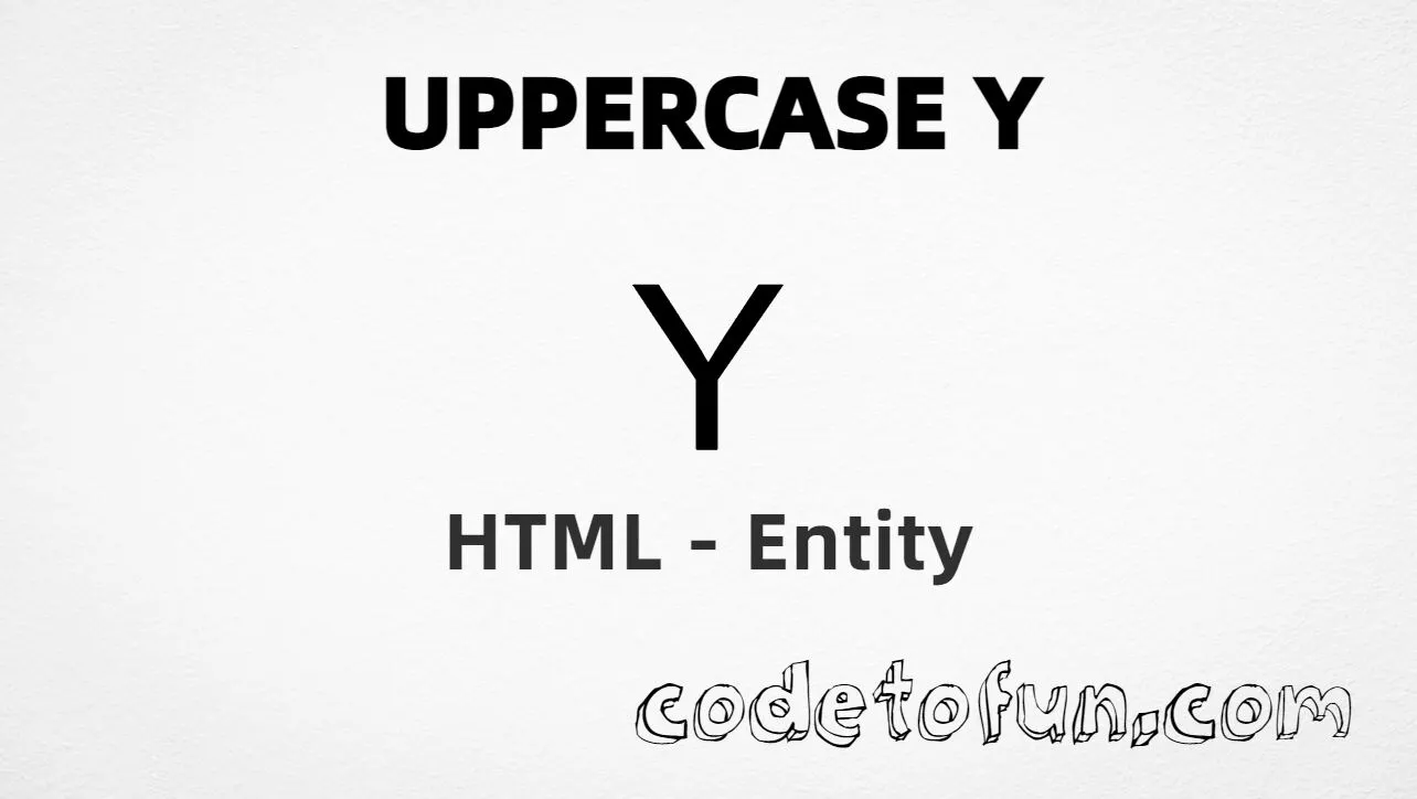 HTML Entity for Uppercase Y tutorial illustration