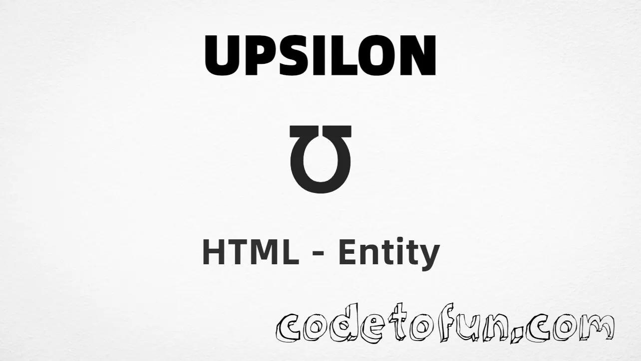 HTML Entity for Upsilon tutorial illustration