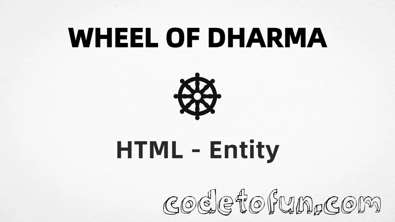 HTML entity for Wheel of Dharma (U+2638) — hex, decimal, and CSS tutorial