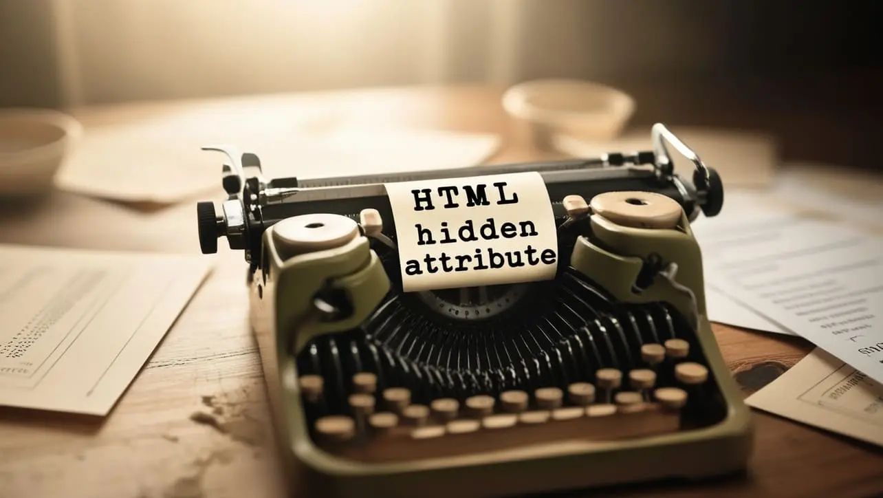 HTML hidden attribute tutorial — hide elements with a boolean global attribute and toggle visibility with JavaScript