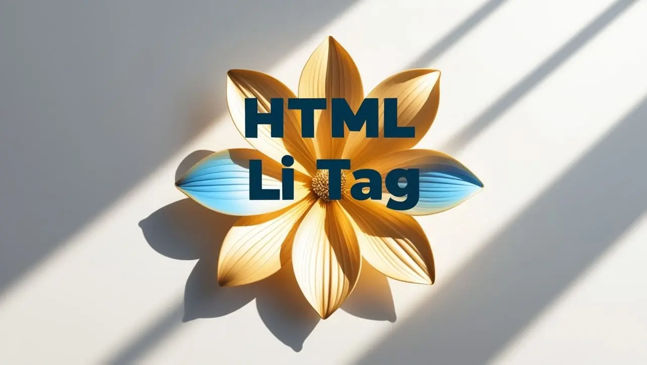 HTML li tag tutorial — list items in ordered and unordered lists