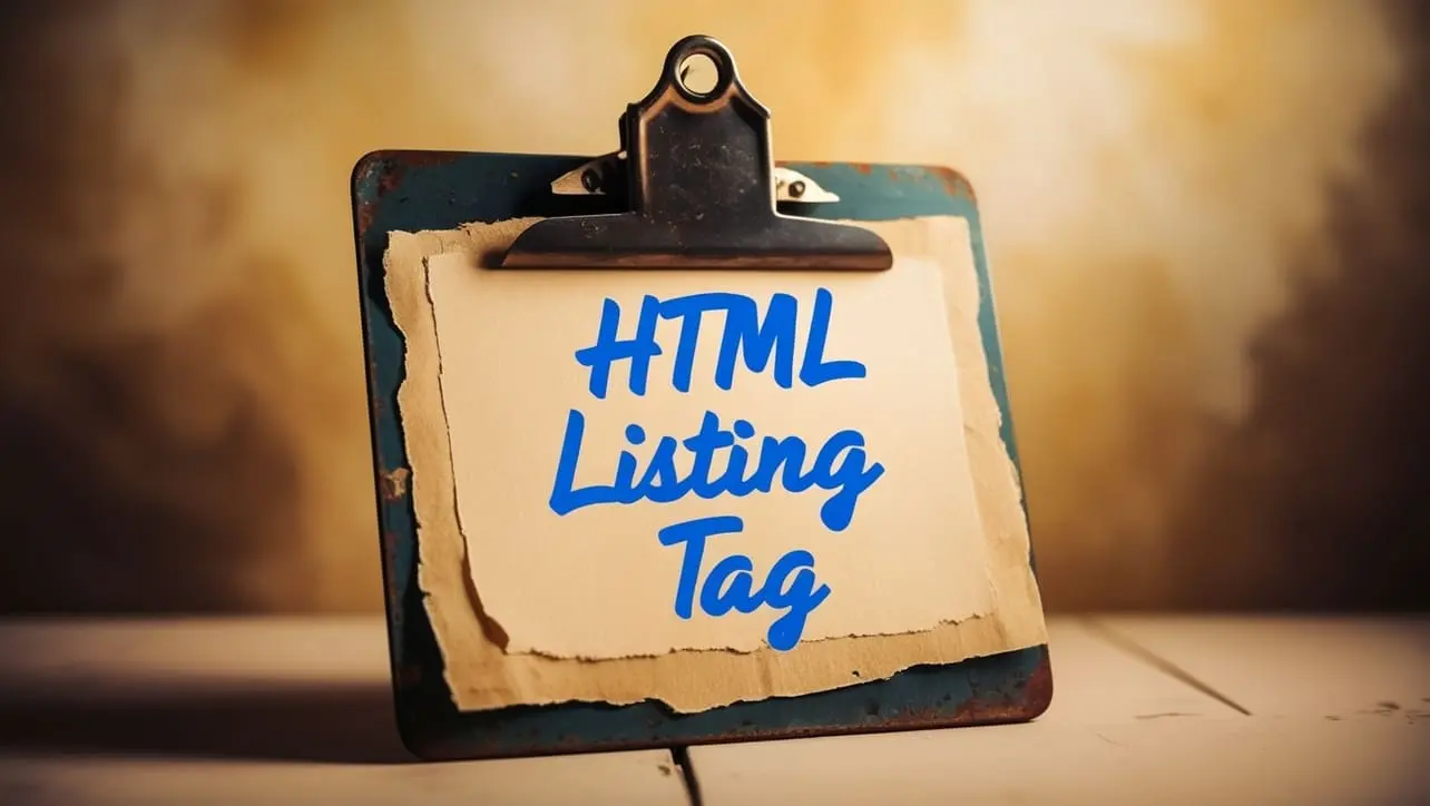 HTML listing tag tutorial — obsolete preformatted text element and modern pre code replacements