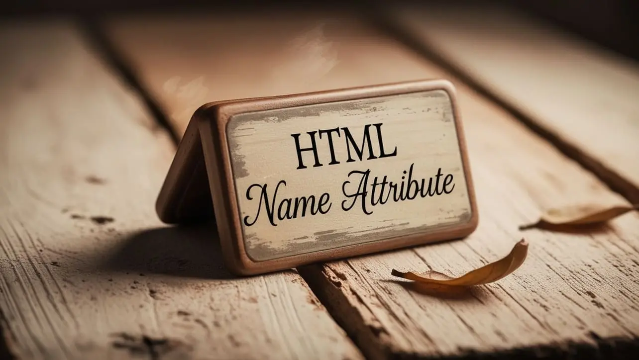 HTML name attribute tutorial — form field keys for input textarea select and button submission