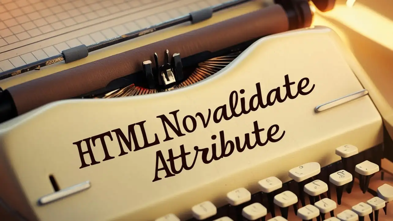 HTML novalidate attribute tutorial — disable browser form validation on the form element