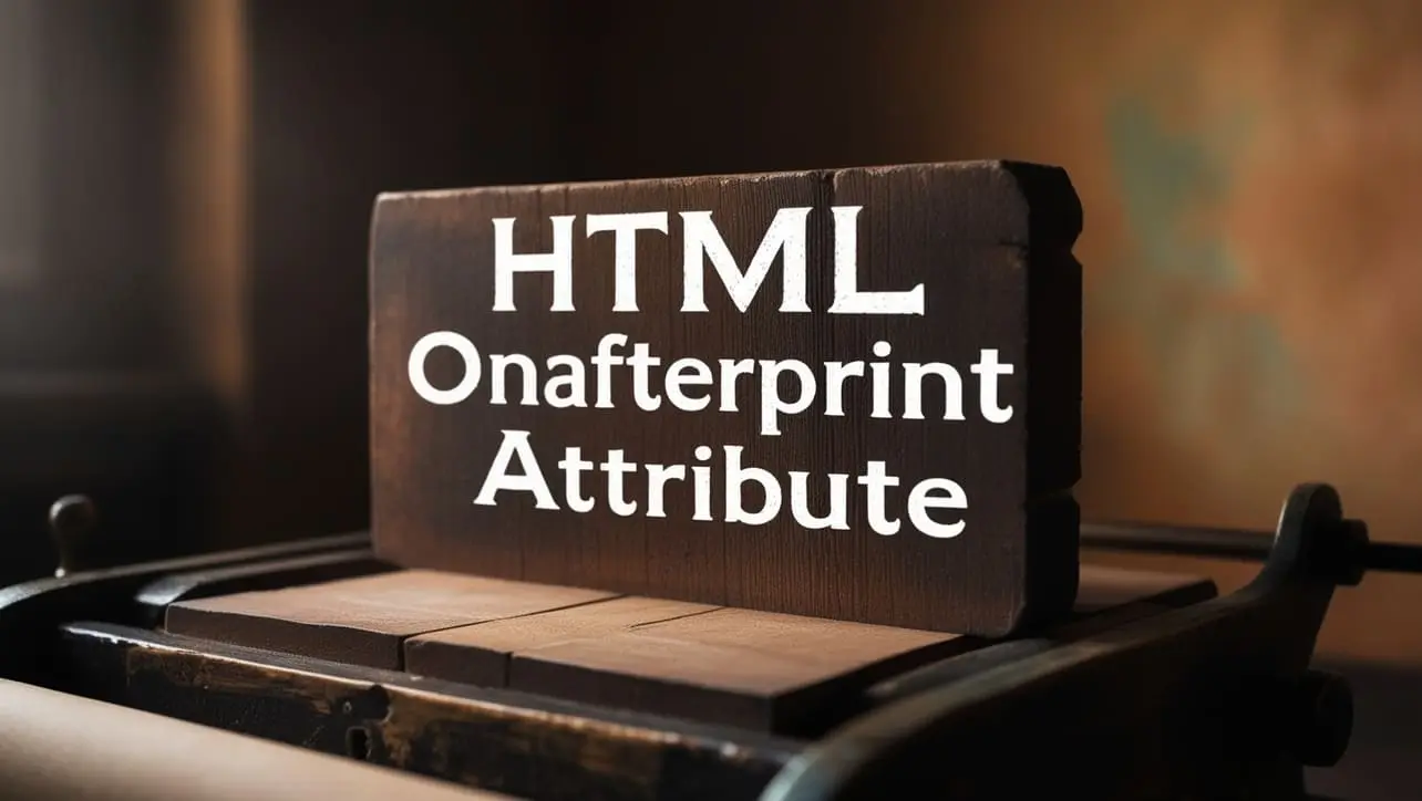 HTML onafterprint attribute tutorial — JavaScript after the print dialog closes