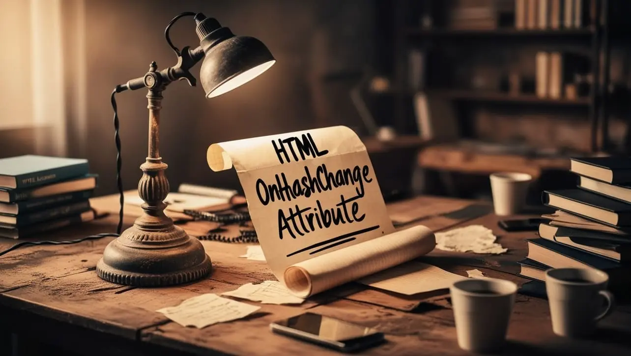 HTML onhashchange attribute tutorial — JavaScript when the URL hash changes