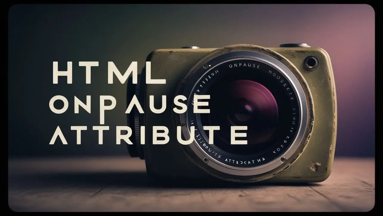 HTML onpause attribute tutorial — JavaScript when audio or video is paused