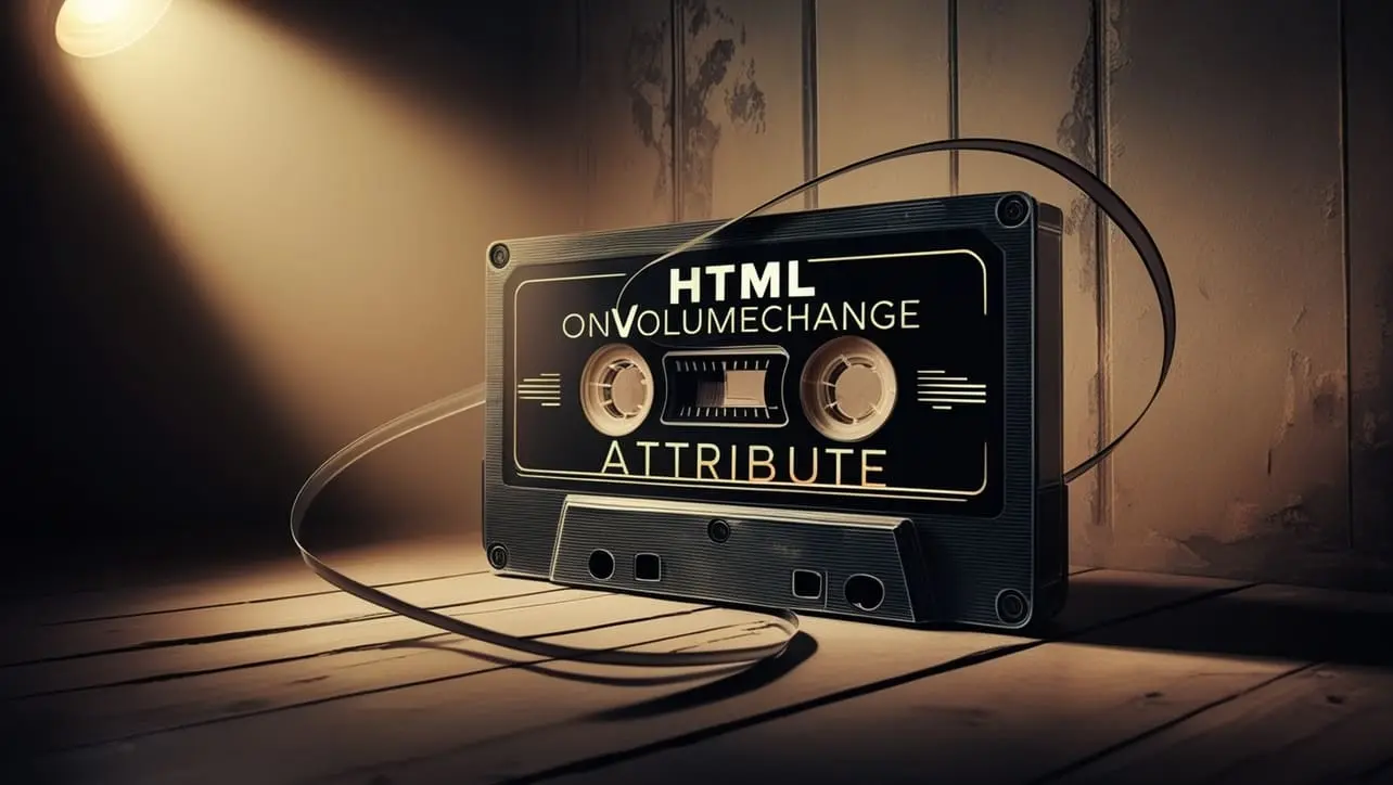 HTML onvolumechange attribute tutorial — JavaScript when media volume or mute changes on audio or video