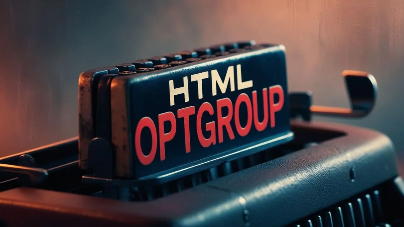 HTML optgroup tag tutorial — grouped options in select dropdowns