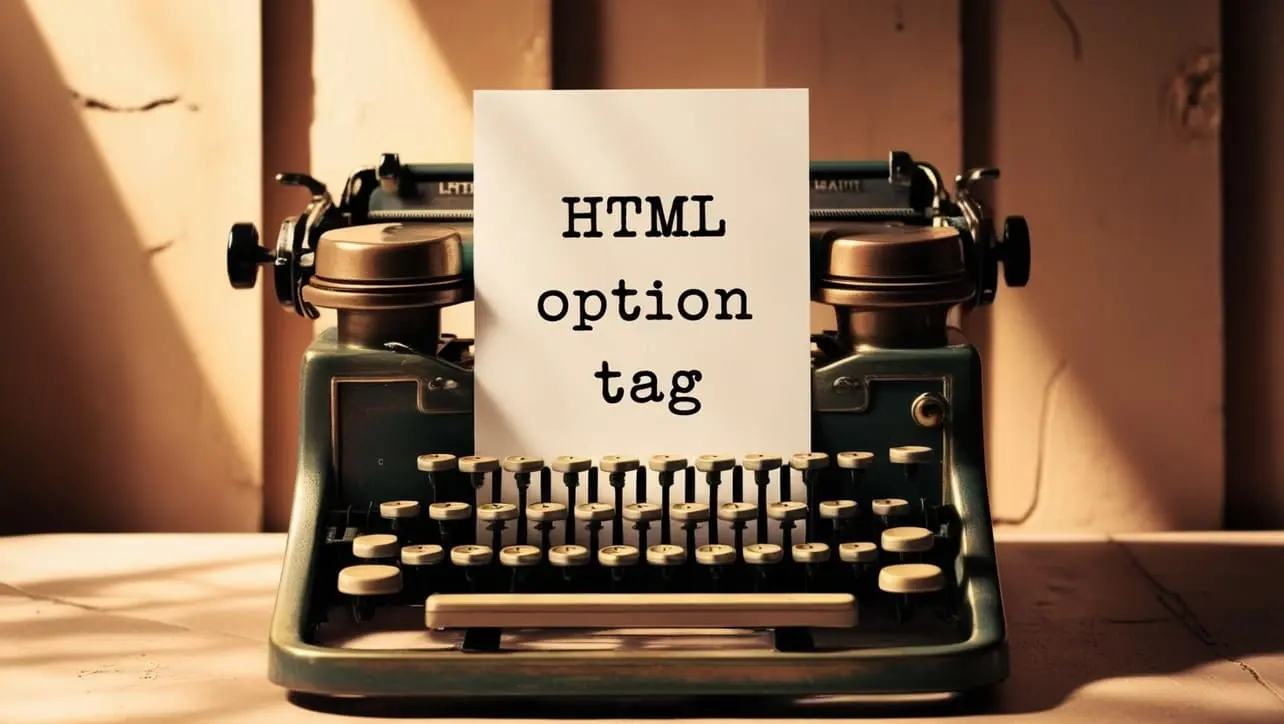 HTML option tag tutorial — dropdown menu items in select forms