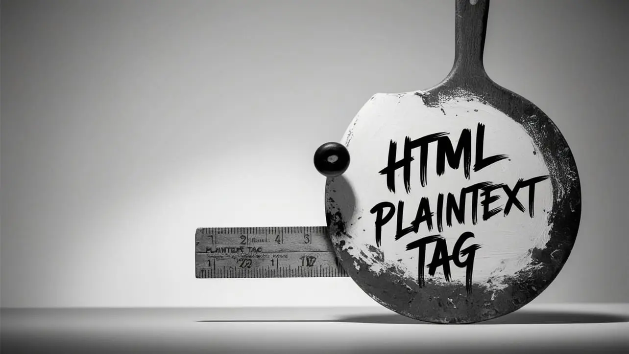 HTML plaintext tag tutorial — obsolete raw text element and modern alternatives