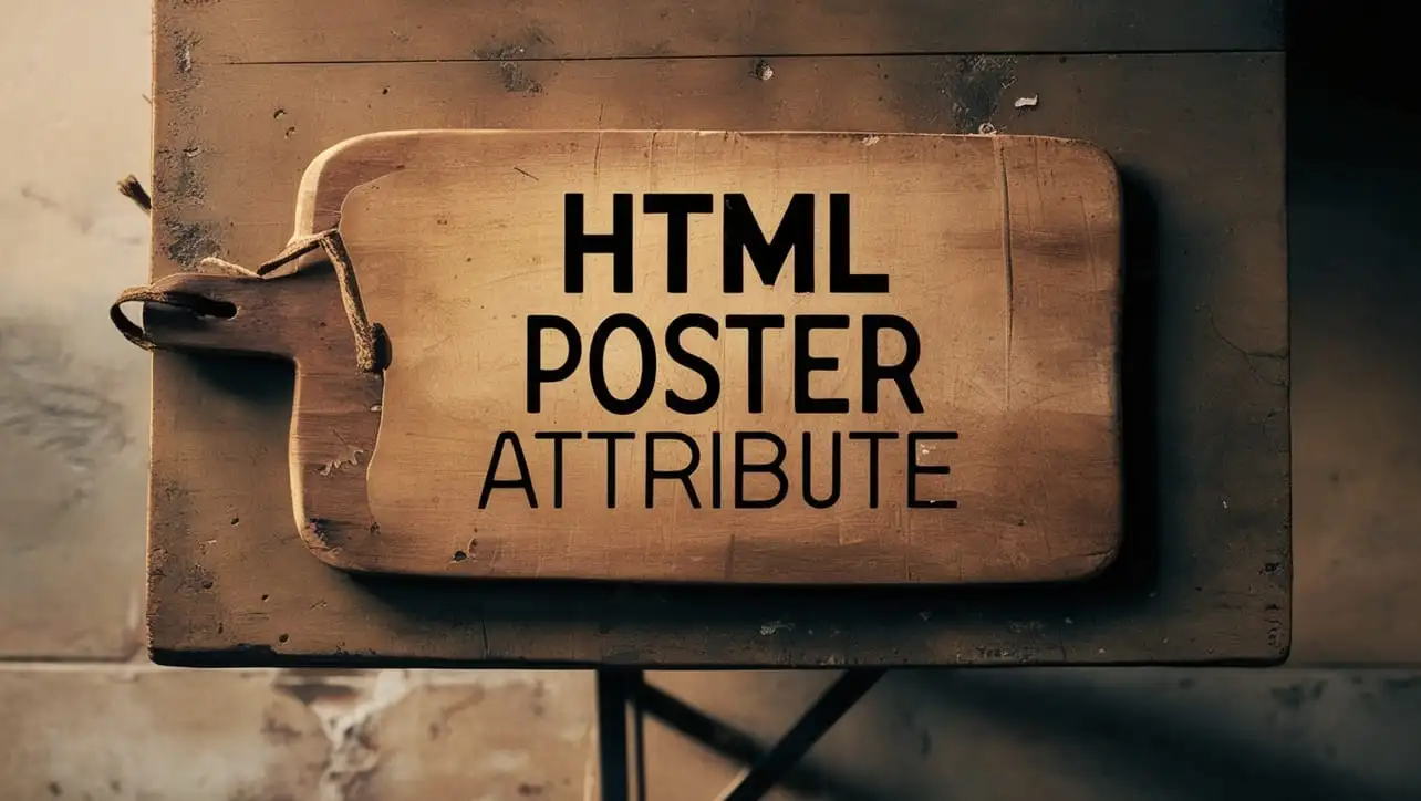 HTML poster attribute tutorial — thumbnail image on video element before playback