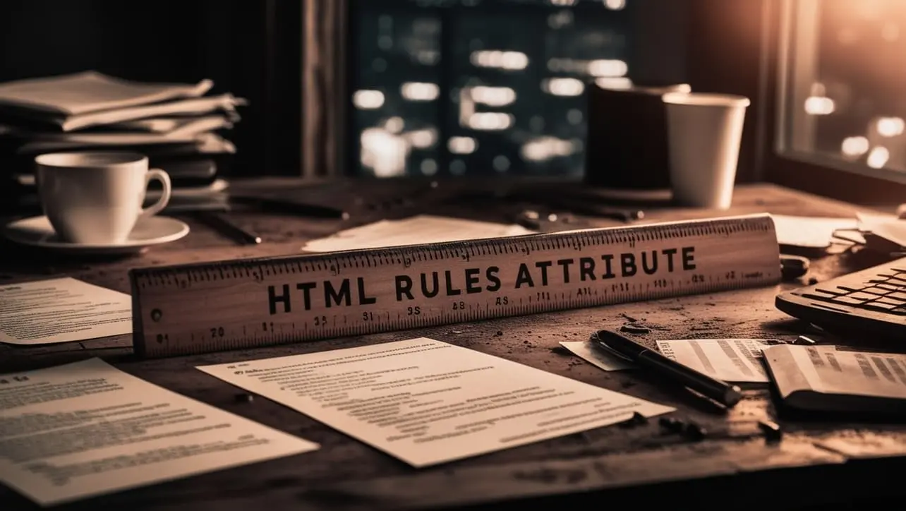HTML rules attribute tutorial — legacy table internal border rules