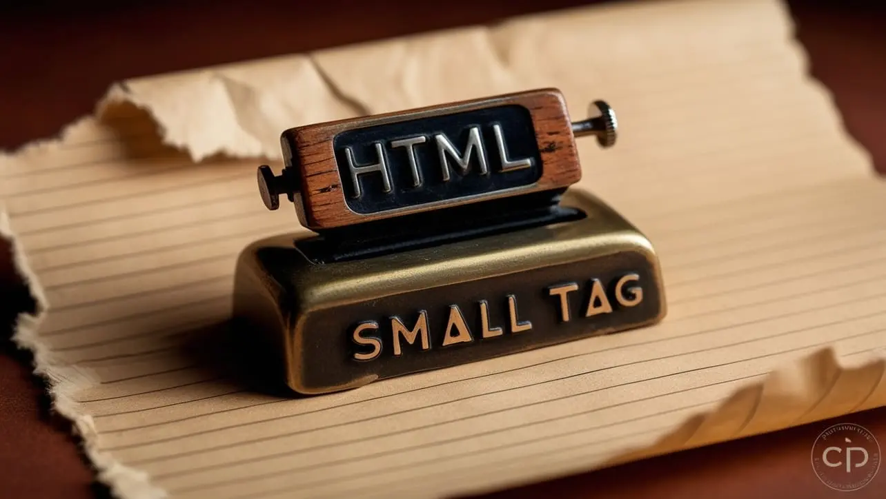 HTML small tag tutorial — fine print, disclaimers, and side comments