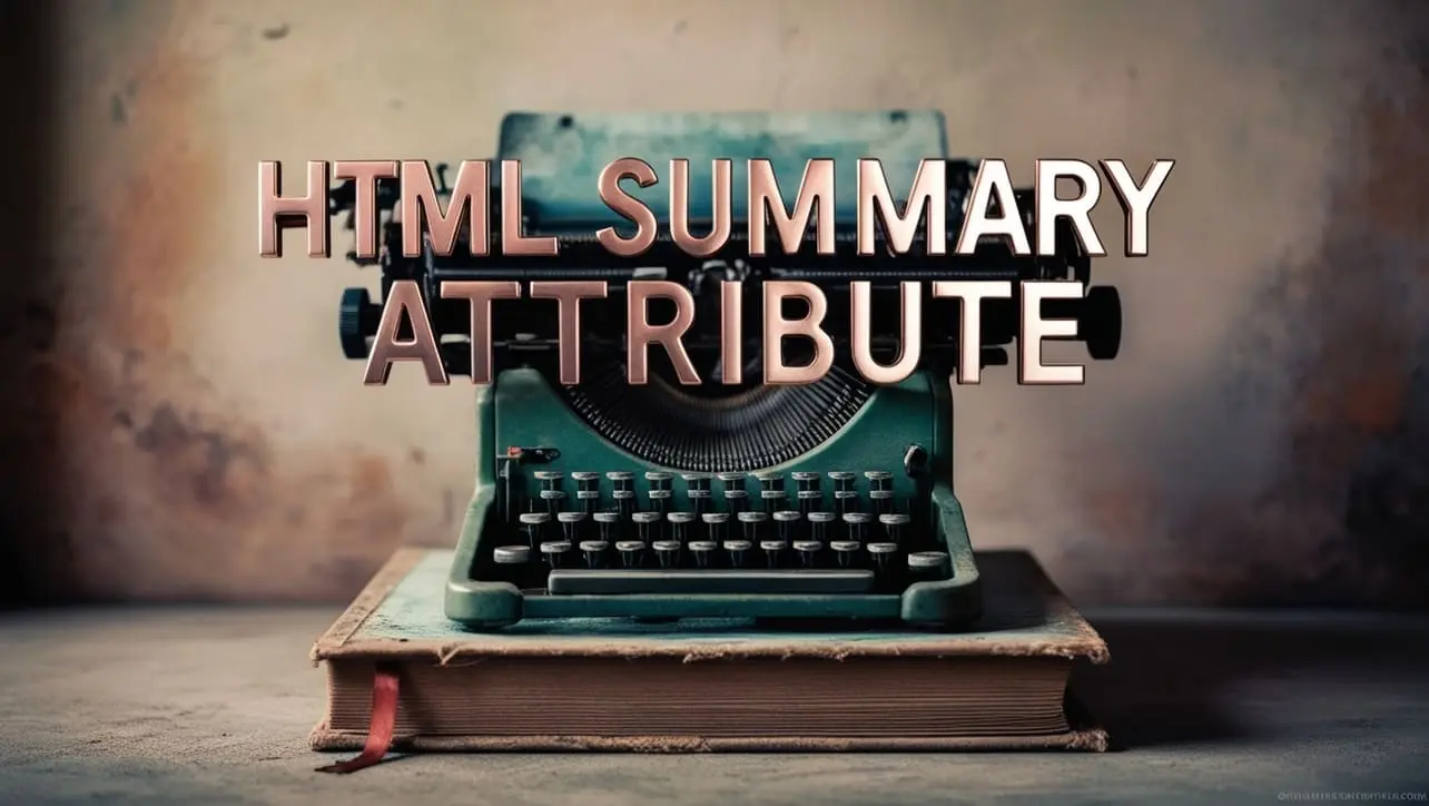 HTML summary attribute tutorial — legacy table description for accessibility