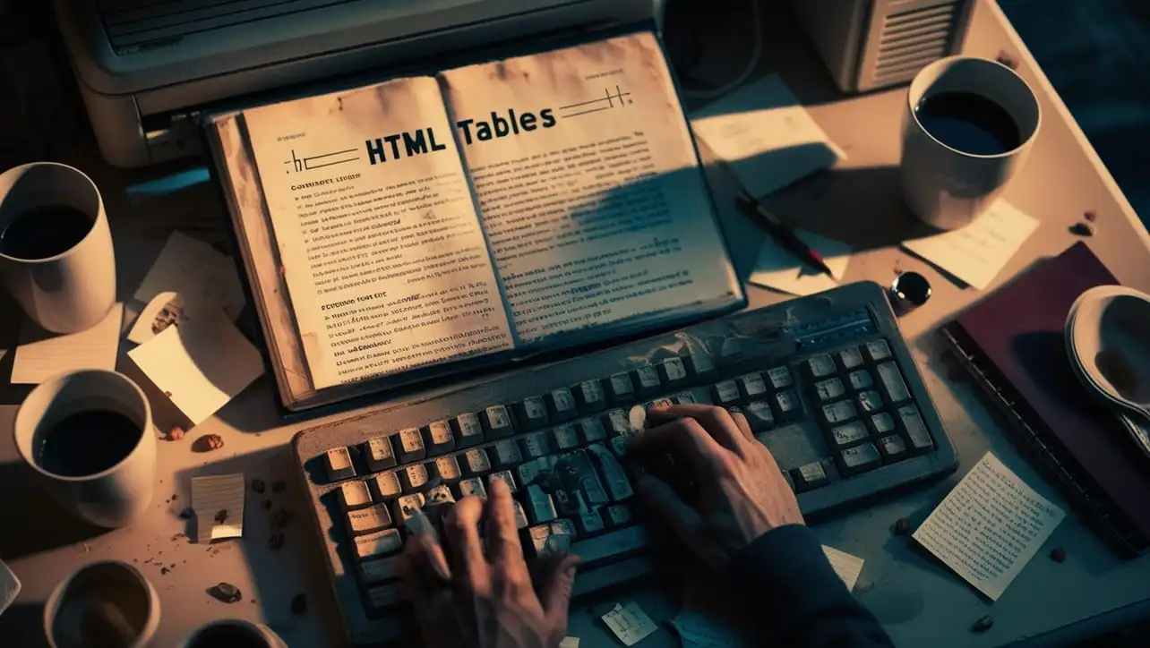 HTML Table tutorial — rows, columns, and tabular data