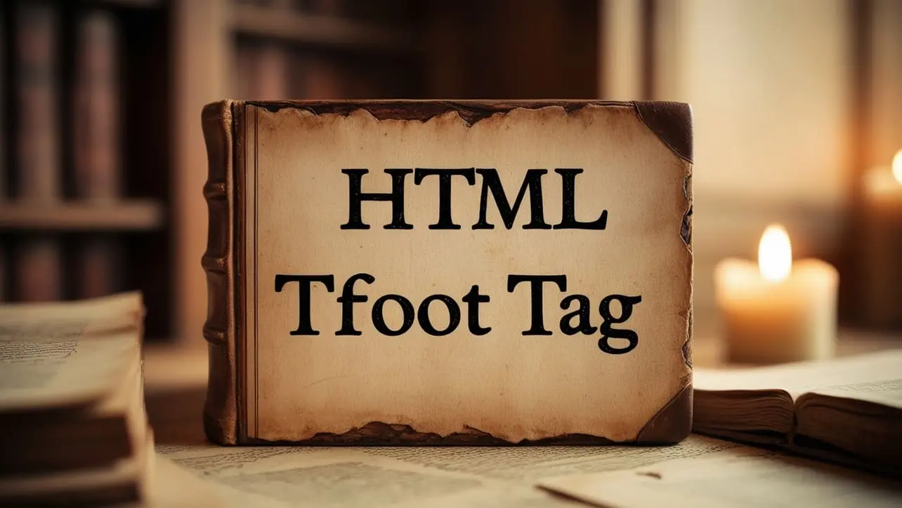 HTML tfoot tag tutorial — grouping table footer rows with totals and summaries
