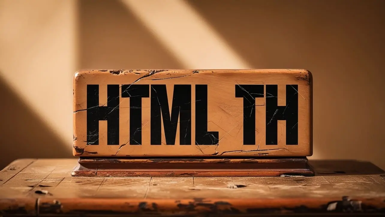 HTML th tag tutorial — defining table header cells with thead and scope