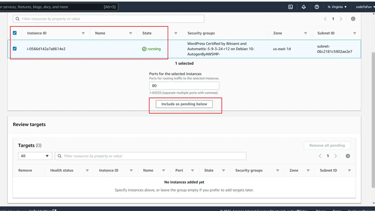 Register EC2 instances including pending targets in target group