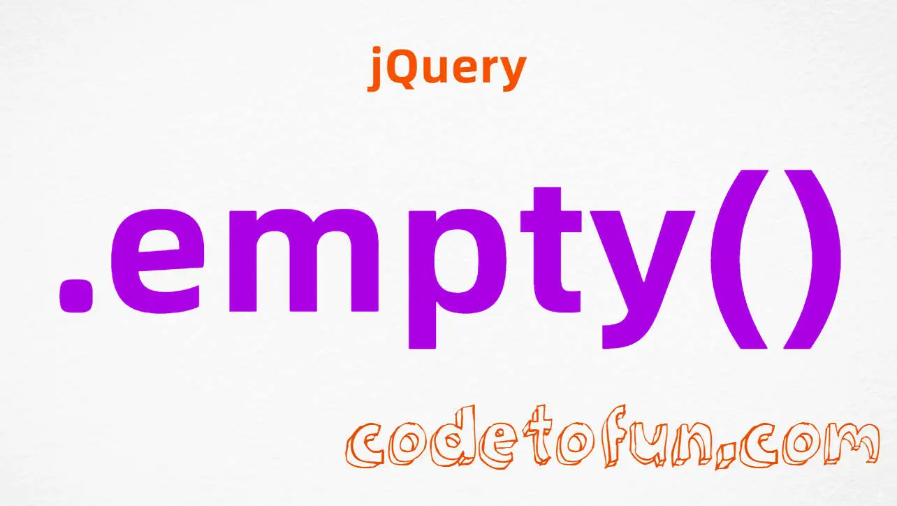 jQuery .empty() DOM method tutorial &mdash; remove all child nodes while keeping the parent element