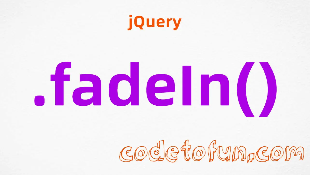 jQuery .fadeIn() method tutorial &mdash; reveal hidden elements by fading to full opacity with duration and easing