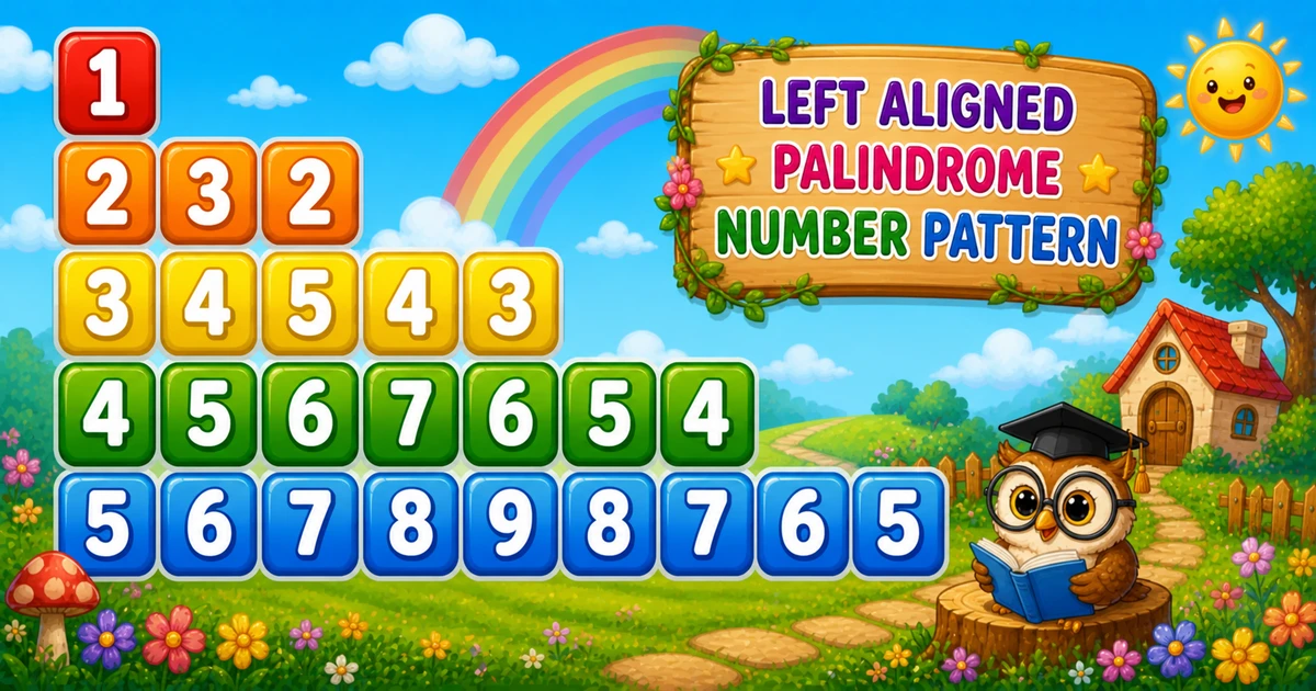 Palindrome number pattern output in C programming