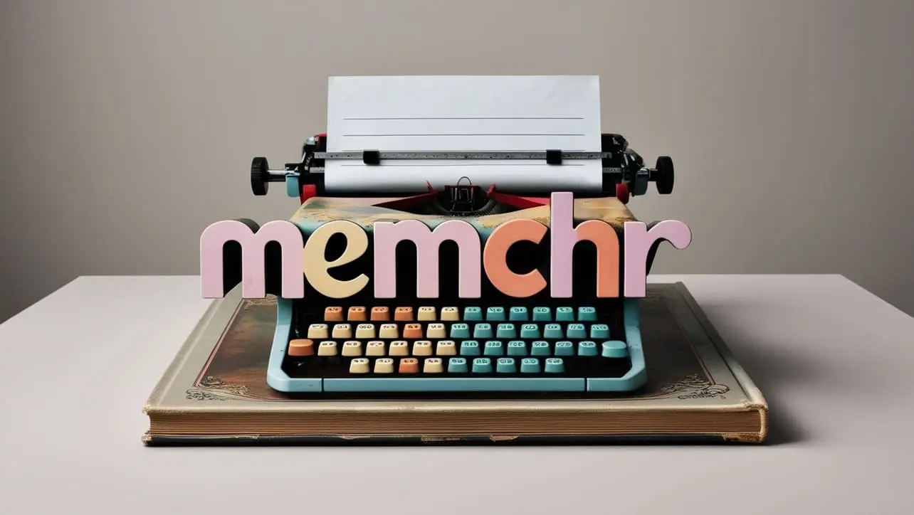 C memchr() function tutorial showing byte search in memory blocks